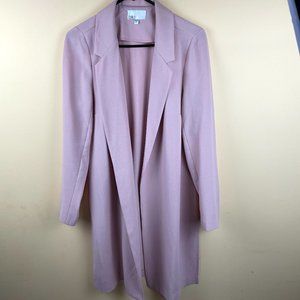 DR2 Blush Pink Open Front Duster Light Blazer M